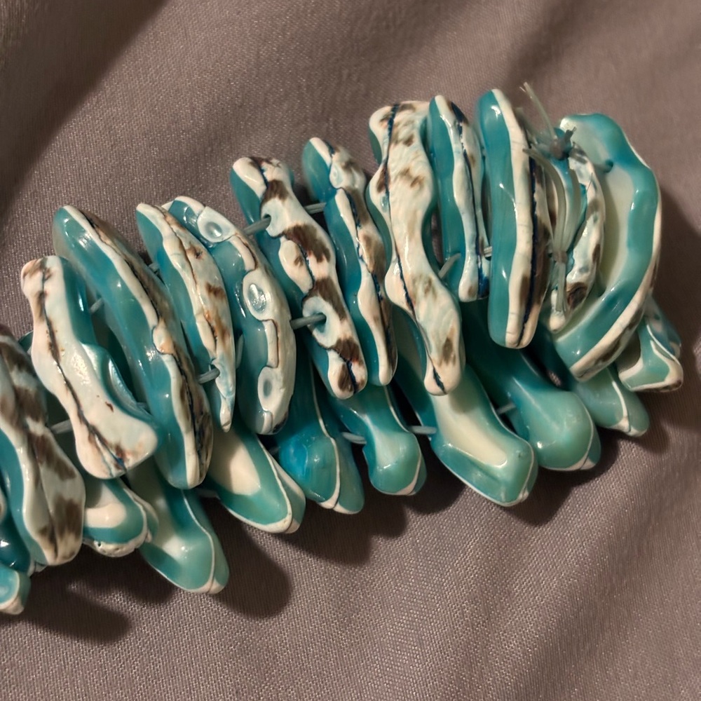Vintage Turquoise and White Abalone Shell bracelet